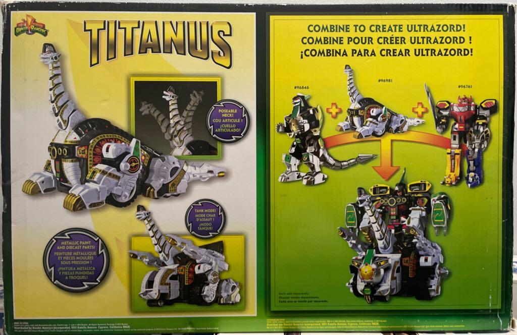 Mighty Morphin Power Rangers Legacy Titanus - Bandai America (Mighty Morphin Power Rangers) action figure collectible [Barcode 045557969813] - Main Image 2