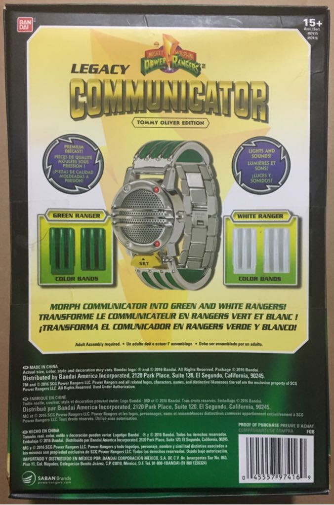 Mighty Morphin Power Rangers Legacy Communicator: Tommy Oliver Edition - Bandai America, Inc. (Mighty Morphin Power Rangers) action figure collectible [Barcode 045557974169] - Main Image 2