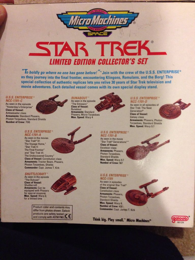 Star Trek MicroMachines - Galoob action figure collectible [Barcode 047246661244] - Main Image 2