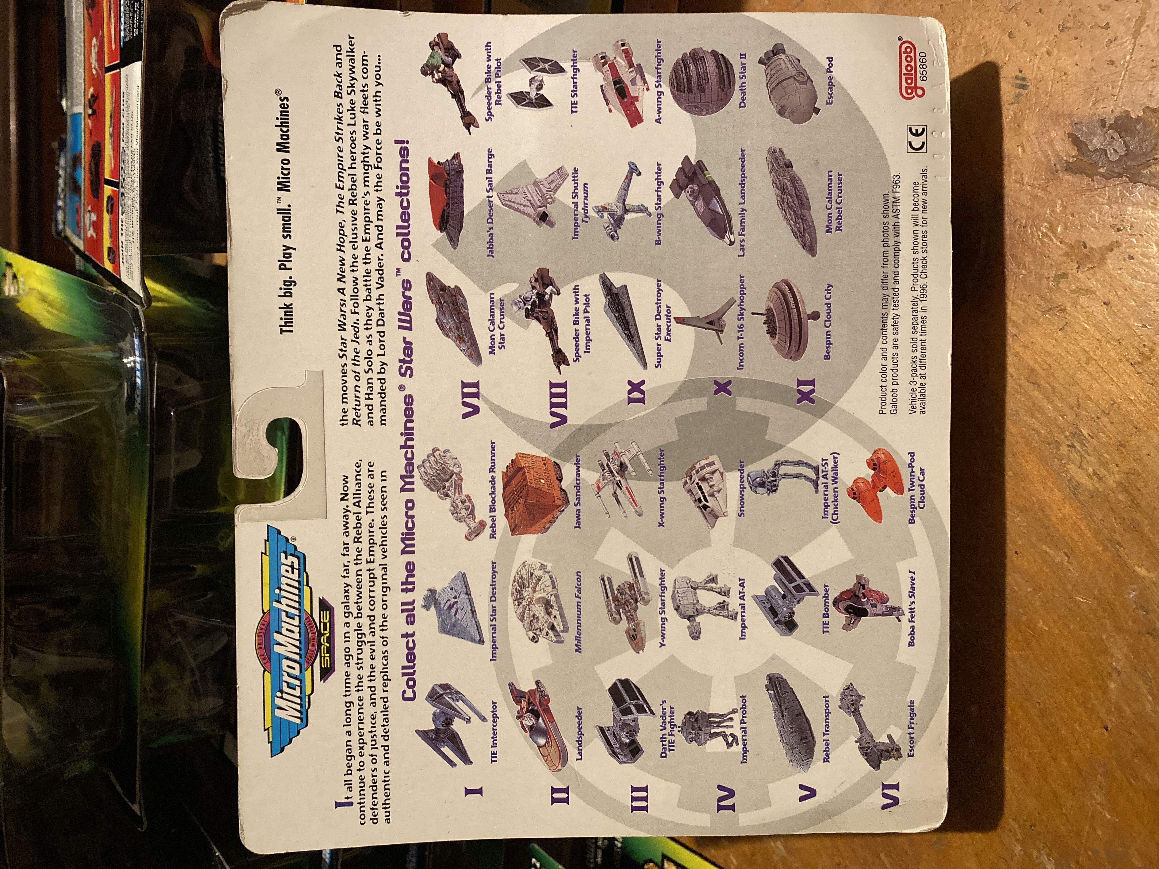 XI Star Wars - Galoob (Micro Machines (Vehicle 3-Packs)(Roman Numerals)(1997)) action figure collectible [Barcode 047246661381] - Main Image 2