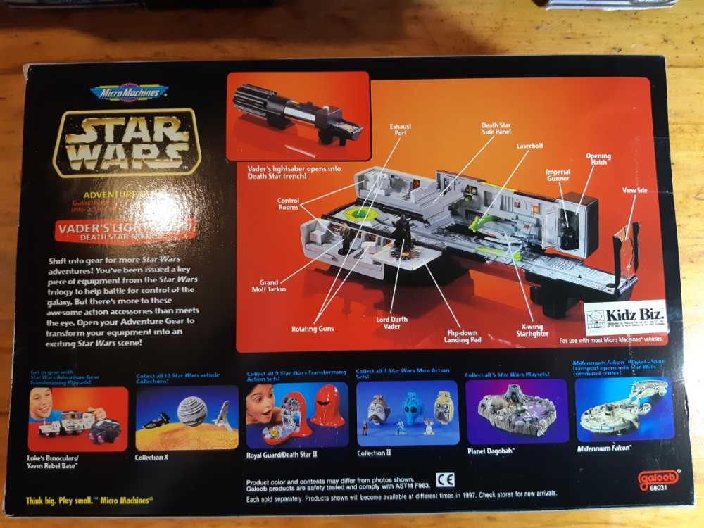Vader’s Lightsaber/Death Star Trench - Galoob (Micromachines 1994- 2002: Space Playsets) action figure collectible [Barcode 047246680313] - Main Image 2