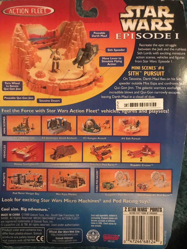 Sith Pursuit Playset - Galoob (Micromachines Action Fleet 1998- 2000) action figure collectible [Barcode 047246681242] - Main Image 2