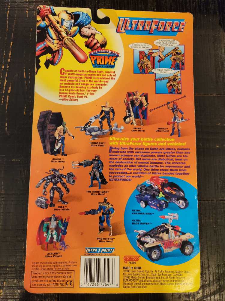 Prime: All American Prime - Galoob (Ultraforce) action figure collectible [Barcode 047246756476] - Main Image 2