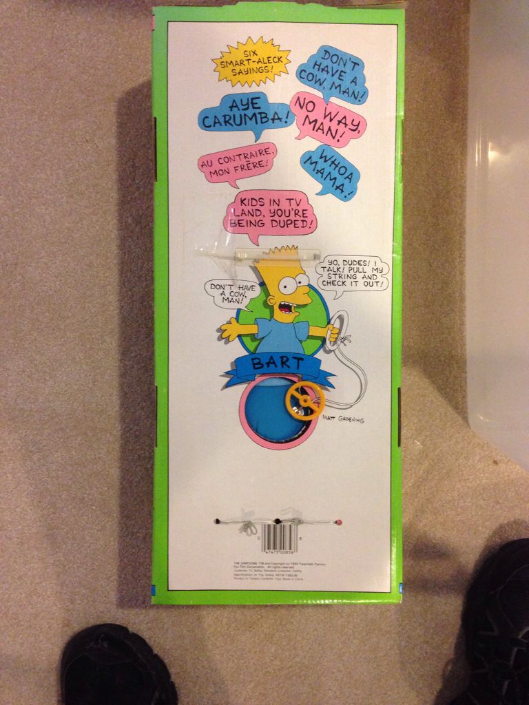 Bart Simpson-talking - DanDee action figure collectible [Barcode 047475008568] - Main Image 2