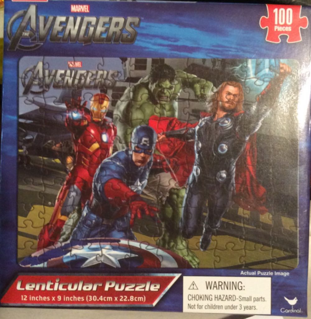 Puzzle: Avengers-100pc-2016-NY - Cardinal Industries action figure collectible [Barcode 047754577594] - Main Image 1
