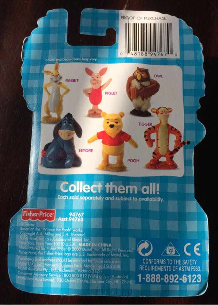 Eeyore - Fisher-Price Mattel (Winnie The Pooh) action figure collectible [Barcode 048188947670] - Main Image 2