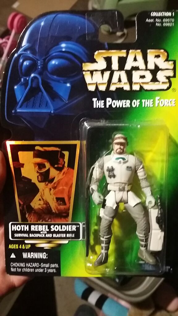 Hoth Rebel Soldier - Kenner (POTF2 3.75” 1997- 8: Green) action figure collectible [Barcode 0076281698212] - Main Image 1