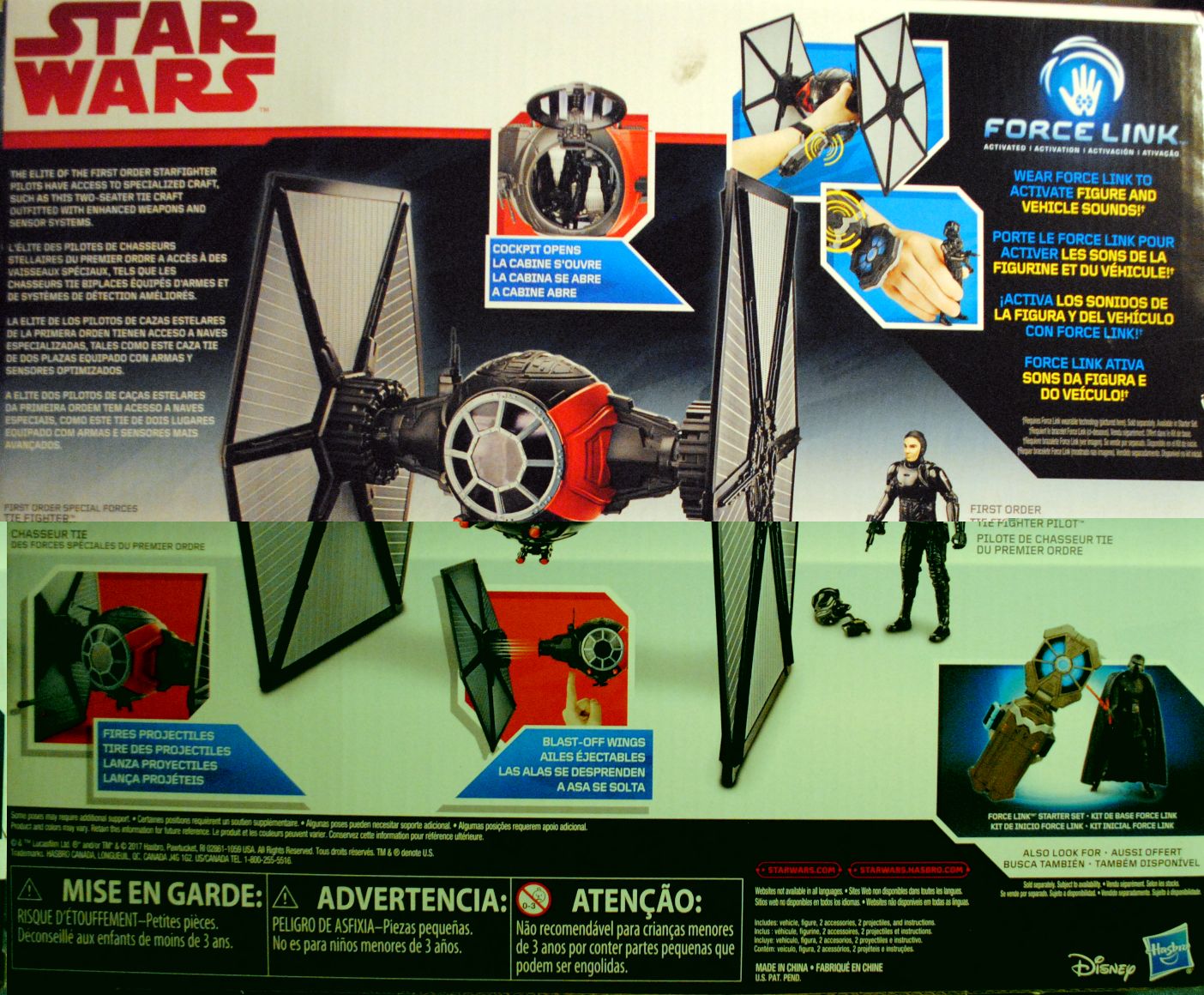 Last Jedi Vehicle Special Forces Tie Fighter with 3.75 Tie Fighter Pilot - Wal-Mart exclusive - Hasbro (Star Wars Episode VIII The Last Jedi) action figure collectible [Barcode 0630509347124] - Main Image 2