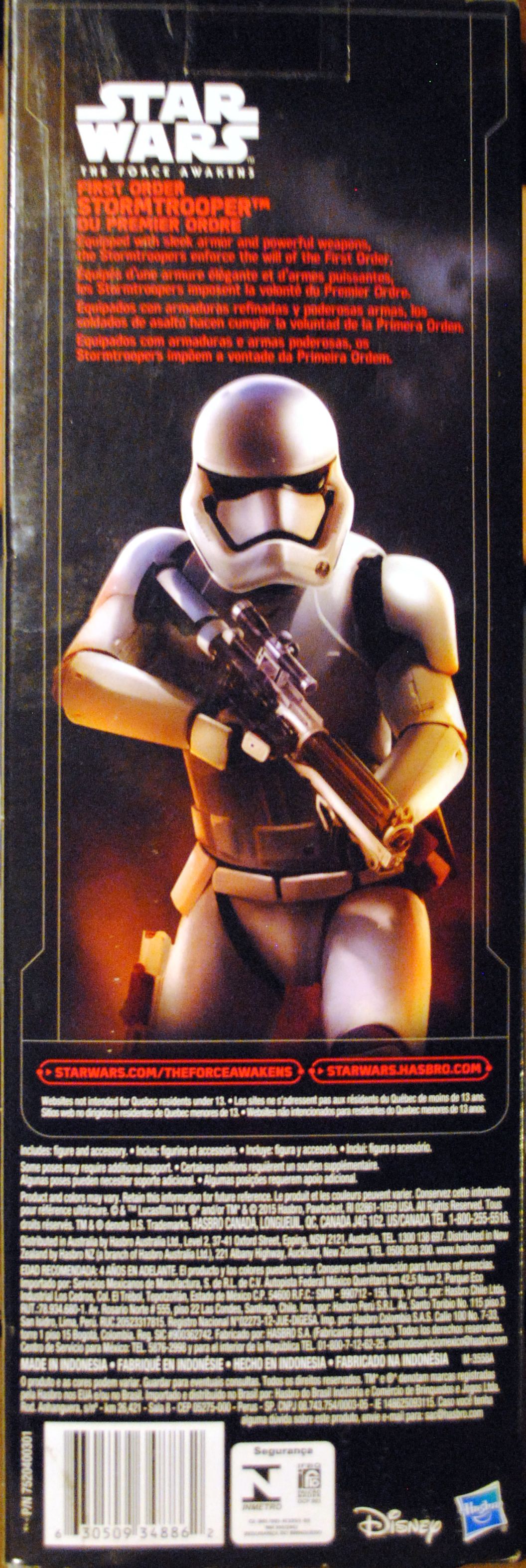 Force Awakens Figure 12 inch First Order Stormtrooper  TFA - Hasbro (Star Wars Episode VII The Force Awakens) action figure collectible [Barcode 0630509348862] - Main Image 2