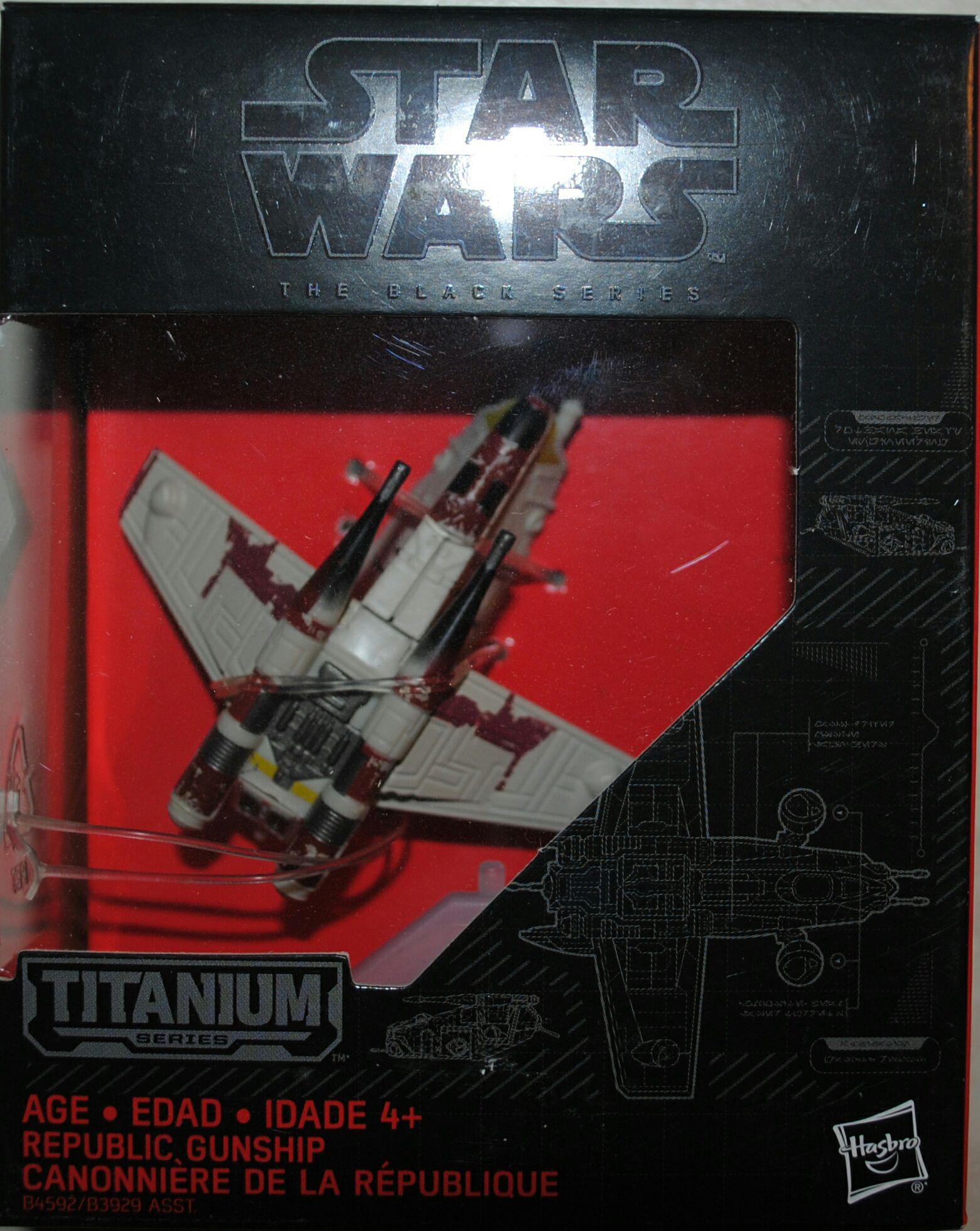 Black Series Titanium Vehicle #23 Republic Gunship Star Wars - Hasbro (Star Wars Episode II Attack of the Clones) action figure collectible [Barcode 0630509362585] - Main Image 1
