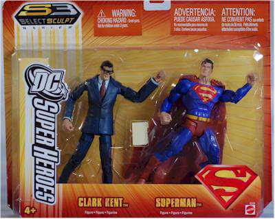 Superman and Clark Kent - Mattel (DC Superheroes) (DC Super Heroes) action figure collectible [Barcode 027084400540] - Main Image 3