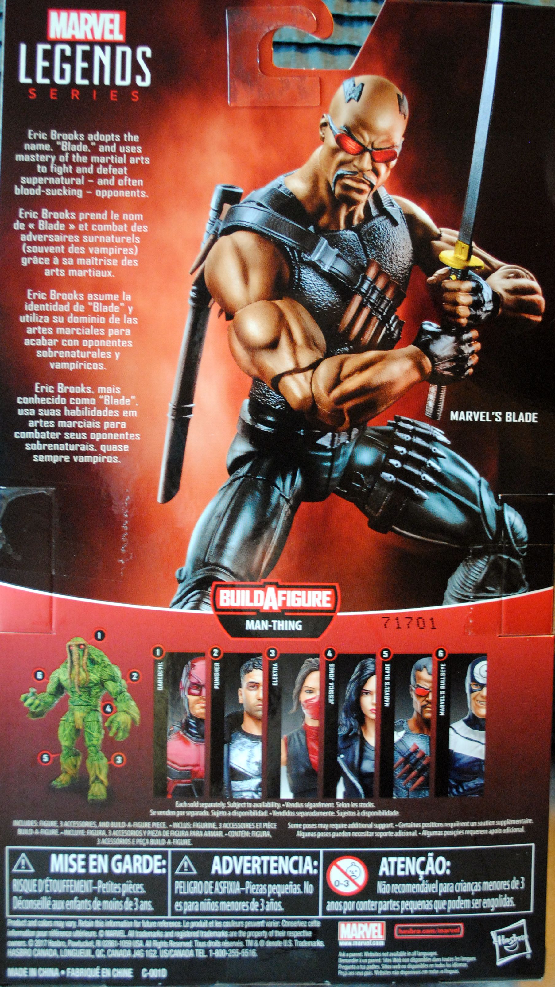 Blade (Man thing ) - Hasbro (Marvel Legends - Man Thing BAF) action figure collectible [Barcode 0630509526451] - Main Image 2
