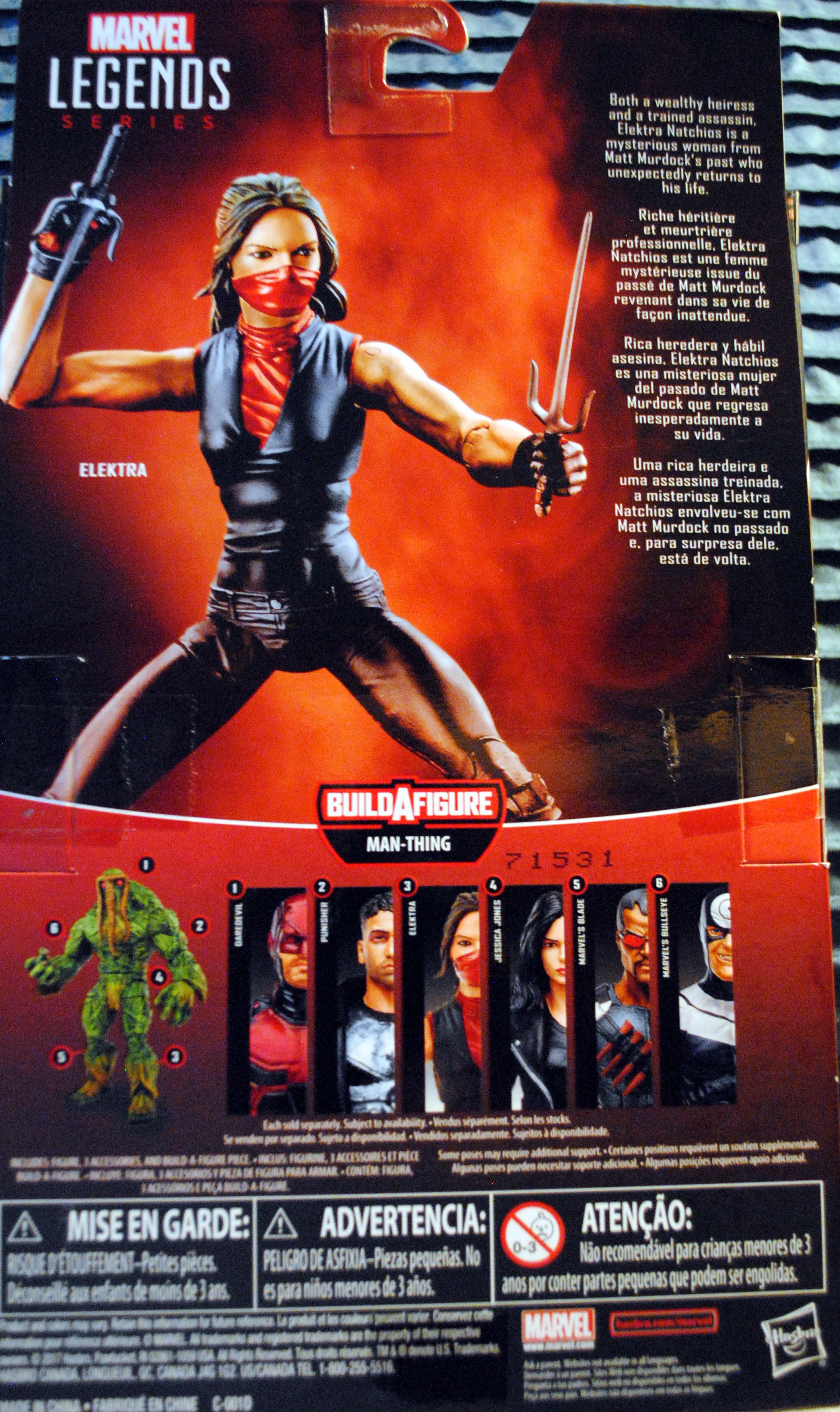 Marvel Legends Series Netflix Edtion Elektra - Marvel Hasbro (Marvel Legends Series Netflix Edition) action figure collectible [Barcode 0630509526475] - Main Image 2