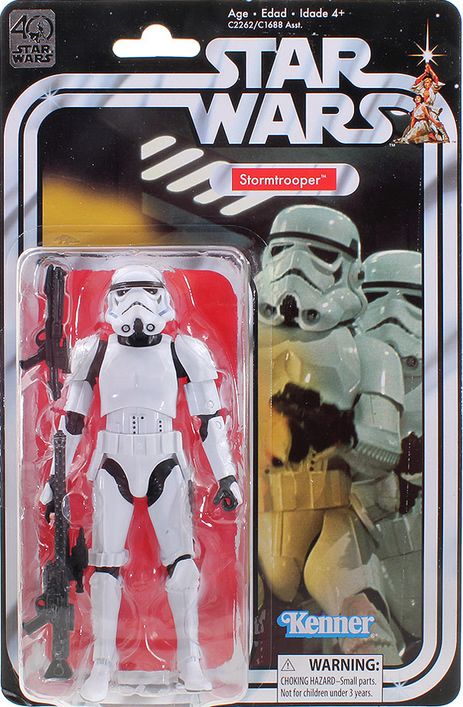 40th Anniversary Black Series Stormtrooper Star Wars ANH - Hasbro (Star Wars 40th Anniversary) action figure collectible [Barcode 0630509554447] - Main Image 1