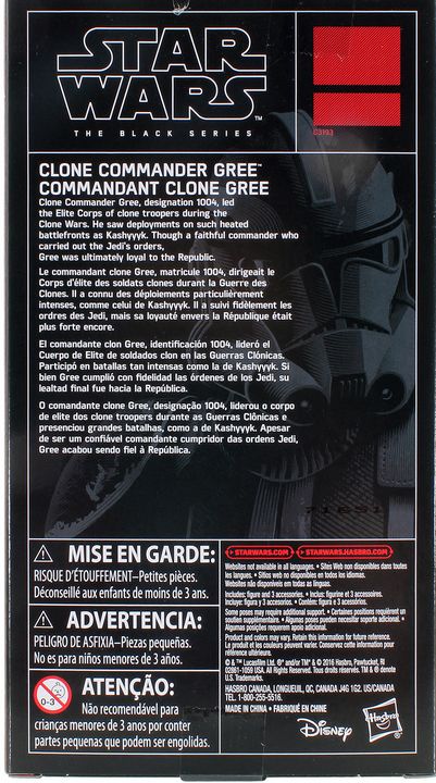 Clone Commander Gree - Hasbro (Star Wars - The Black Series) action figure collectible [Barcode 0630509584574] - Main Image 2