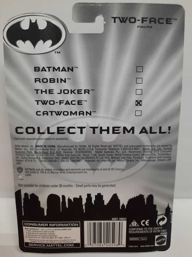 Two-Face - Mattel (Batman: 3”) action figure collectible [Barcode 027084405989] - Main Image 2