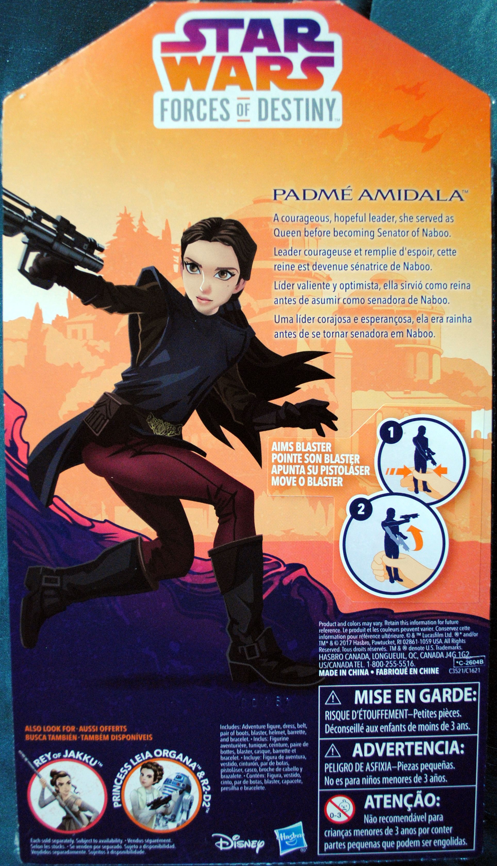 Forces Of Destiny Padme Amidala doll - Hasbro (Star Wars Forces of Destiny) action figure collectible [Barcode 0630509597901] - Main Image 2