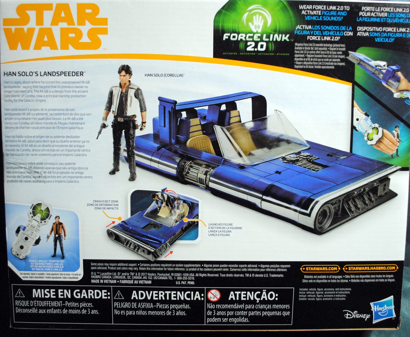 Solo: A Star Wars Story Vehicle Han Solo’s Landspeeder 3.75 Han Solo (Corella) - Hasbro (SOLO A Star Wars Story) action figure collectible [Barcode 0630509609765] - Main Image 2