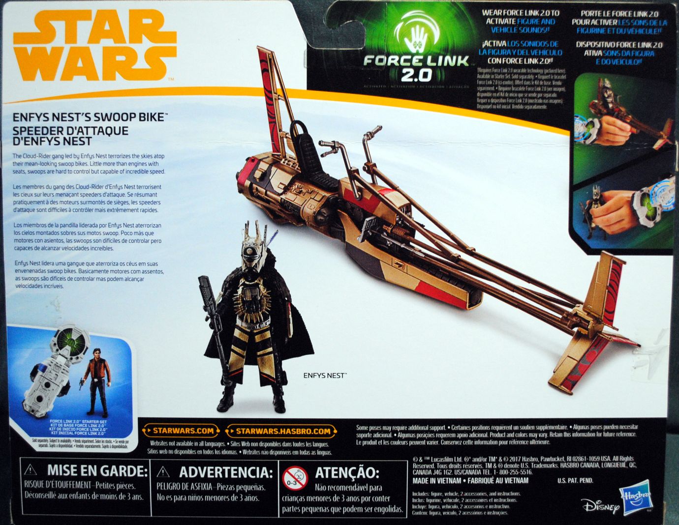 Enfys Nest’s Swoop Bike With Enfys Nest Figure Solo Force Link 2.0 - Hasbro (Solo: A Star Wars Story) action figure collectible [Barcode 0630509616084] - Main Image 2
