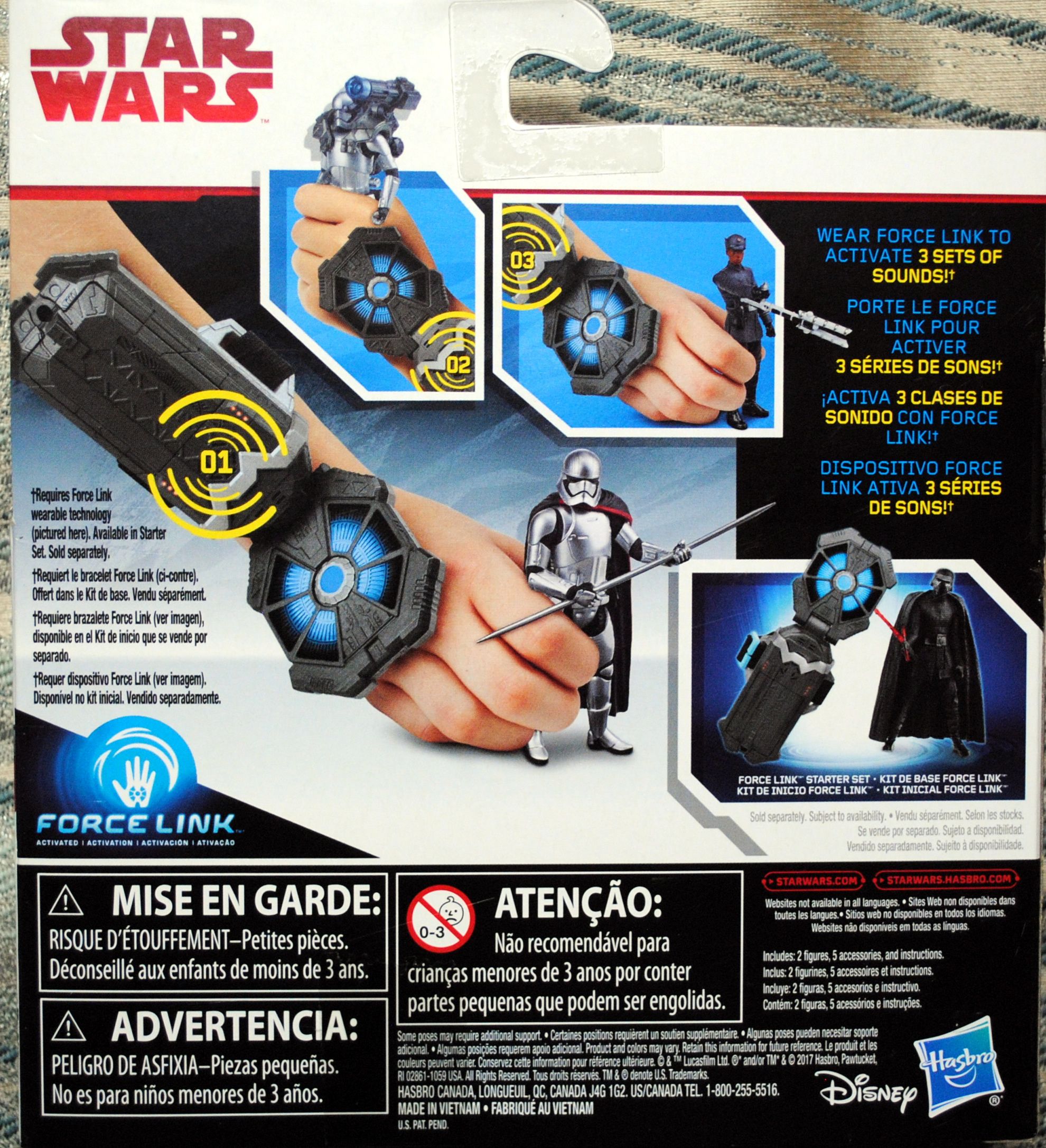 Captain Phasma vs Finn (First Order Disguise) - Hasbro (Force Link 3.75” 2017: 2- Packs) action figure collectible [Barcode 0630509623082] - Main Image 2