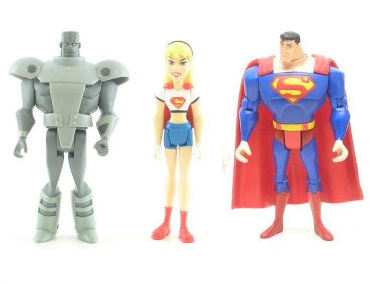 JLU 3-Pack Supergirl Superman Steel - Mattel (Justice League Animated) action figure collectible [Barcode 027084413144] - Main Image 2