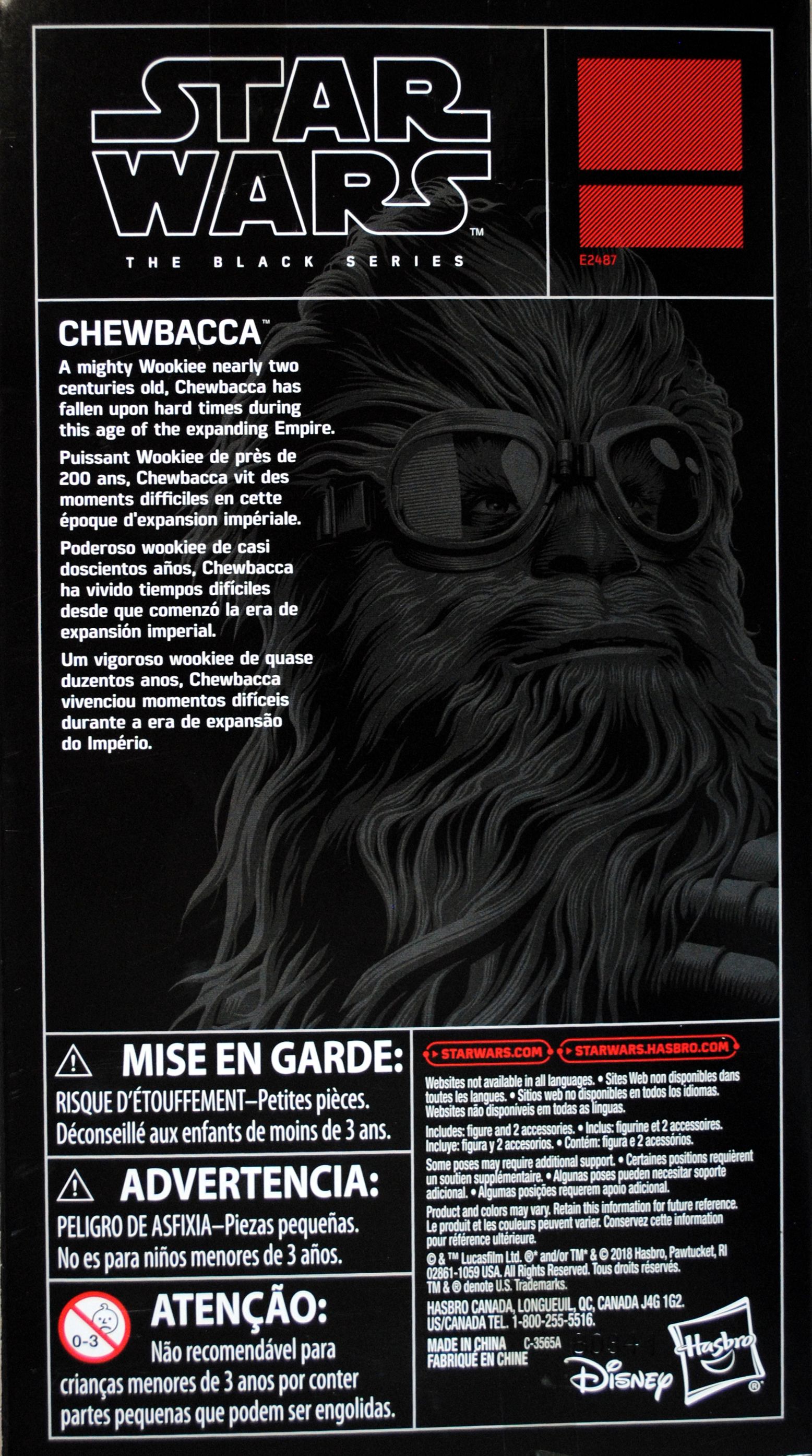 Chewbacca, Solo: A Star Wars Story - Hasbro (Star Wars The Black Series 6”) action figure collectible [Barcode 0630509678198] - Main Image 2