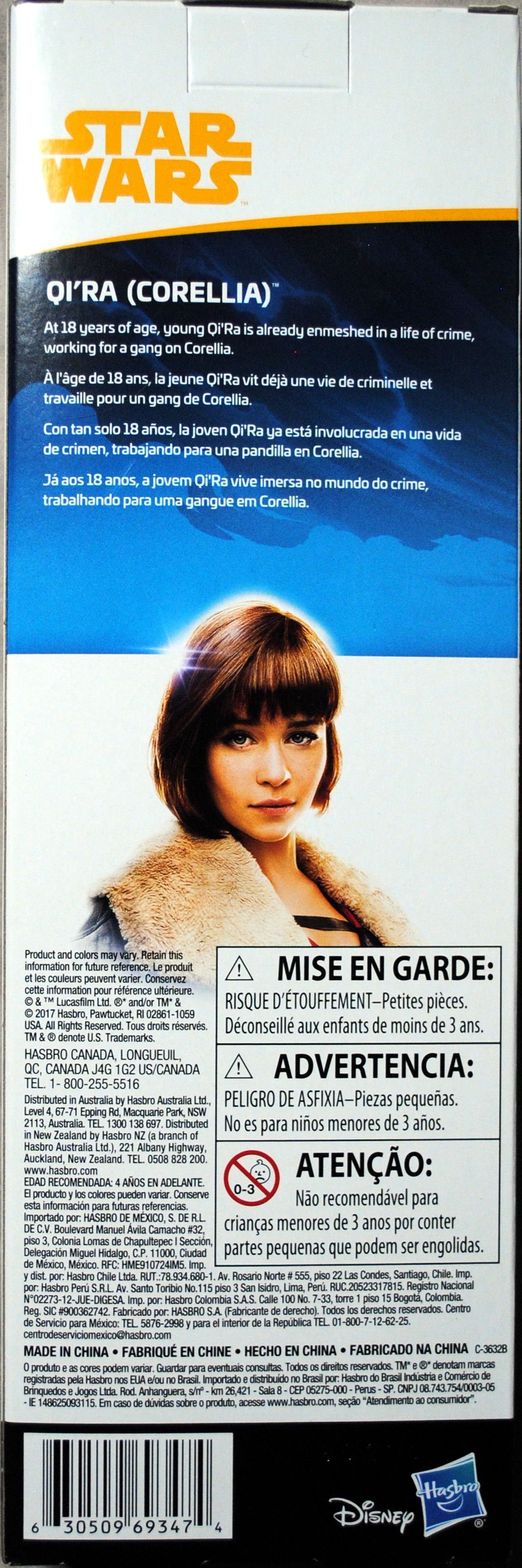 Solo: A Star Wars Story Figure 12 inch Qi’ra (Corellia) SOLO: - Hasbro (SOLO A Star Wars Story) action figure collectible [Barcode 0630509693474] - Main Image 2