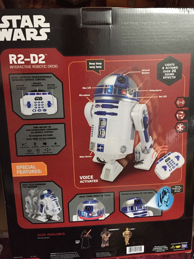 R2-D2 Interactive Robotic Droid - Thinkway Toys (Star Wars Droids) action figure collectible [Barcode 064442134341] - Main Image 2
