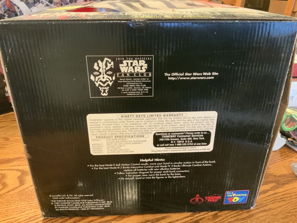 Misc  Qui-Gon Jinn Electronic Bank 3 Of 3  (1999-2000 Episode I) action figure collectible [Barcode 064442137076] - Main Image 3