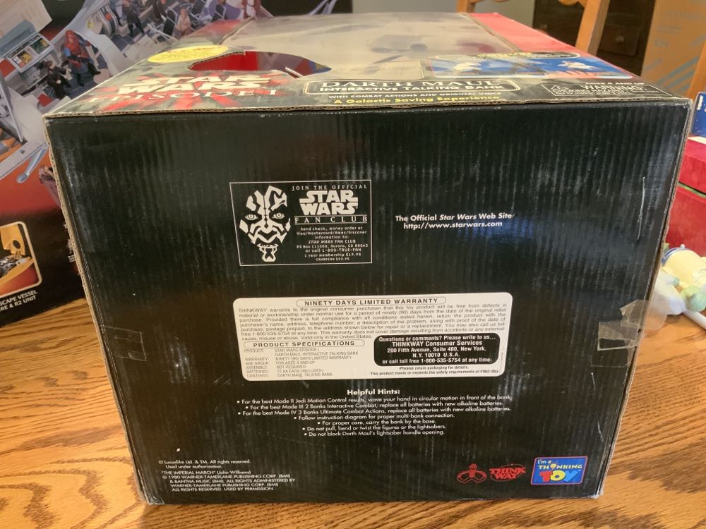 Darth Maul - Thinkway Toys (Interactive Talking Bank) action figure collectible [Barcode 064442137090] - Main Image 3