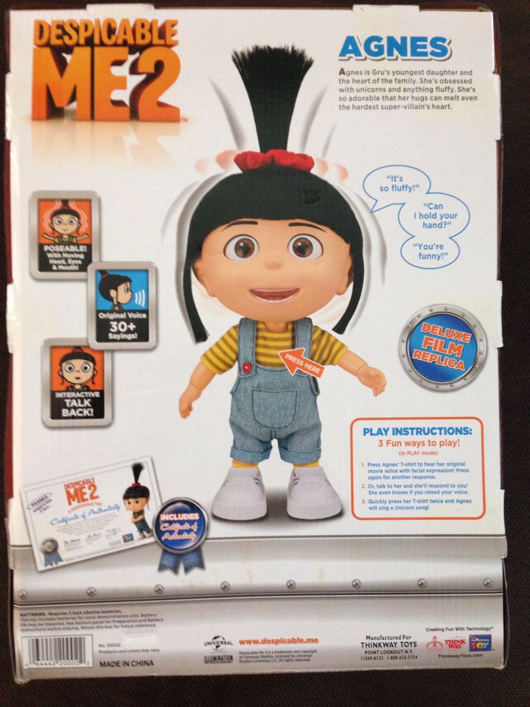 Agnes - Thinkway Toys (Despicable Me 2) action figure collectible [Barcode 064442200022] - Main Image 2