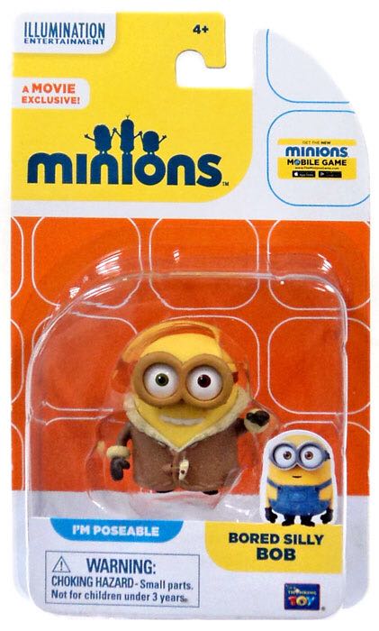 Minions Movie Poseable Bored Silly Bob - Thinkway Toys (Minions) action figure collectible [Barcode 064442202231] - Main Image 1