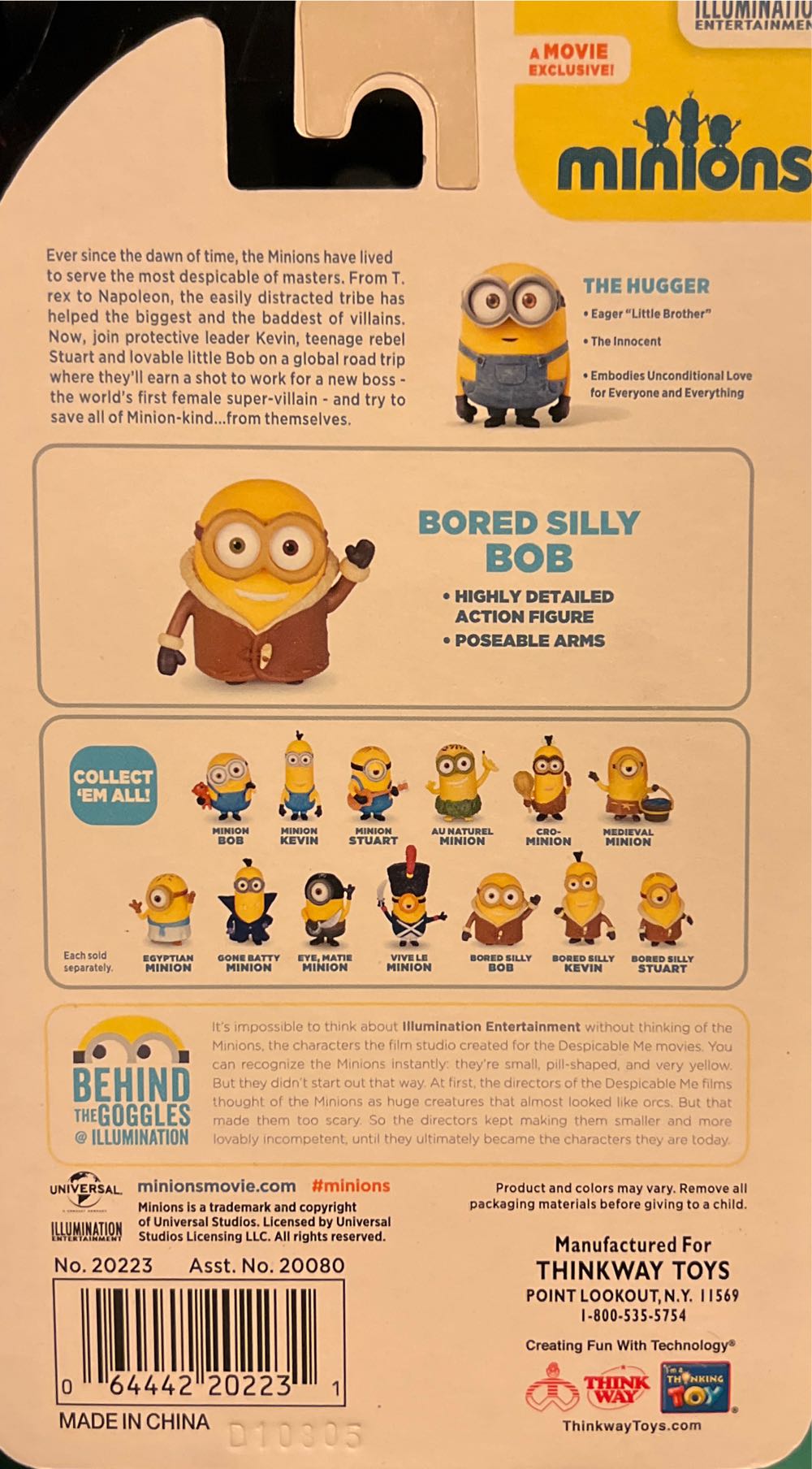 Minions Movie Poseable Bored Silly Bob - Thinkway Toys (Minions) action figure collectible [Barcode 064442202231] - Main Image 2