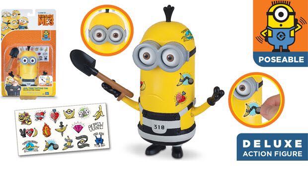 Despicable Me 3 Jail Time Tattoo Tim - Thinkway Toys (Minions Figures) action figure collectible [Barcode 064442202453] - Main Image 2