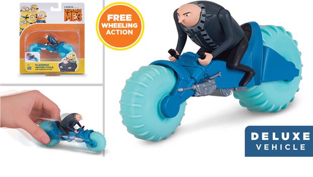 Despicable Me 3 Flamingo Water Cycle - Thinkway Toys (Minions Figures) action figure collectible [Barcode 064442203078] - Main Image 2