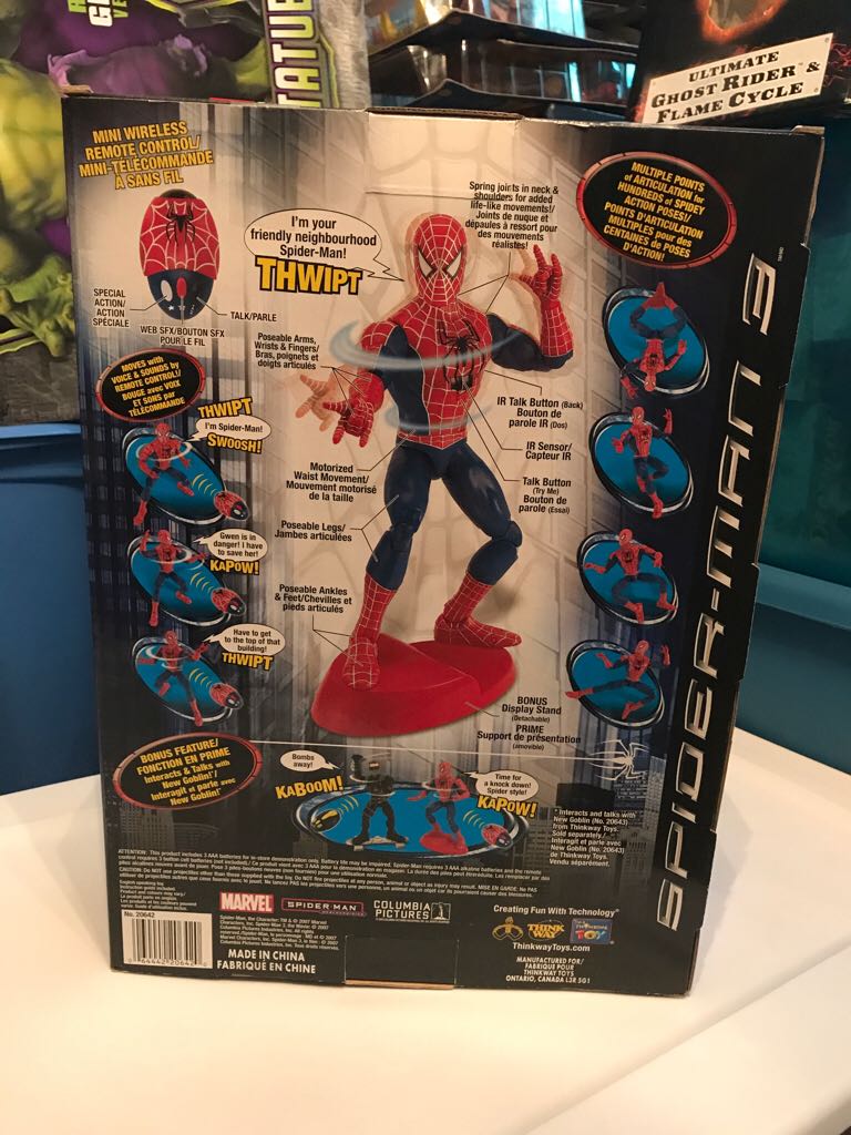 Spiderman 3 Interactive Talking Spiderman  action figure collectible [Barcode 064442206420] - Main Image 2
