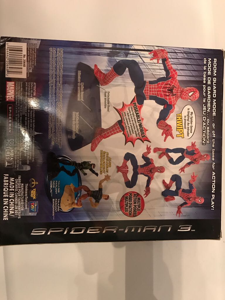 Spiderman 3 Talking Room Guard Spiderman  action figure collectible [Barcode 064442206482] - Main Image 2