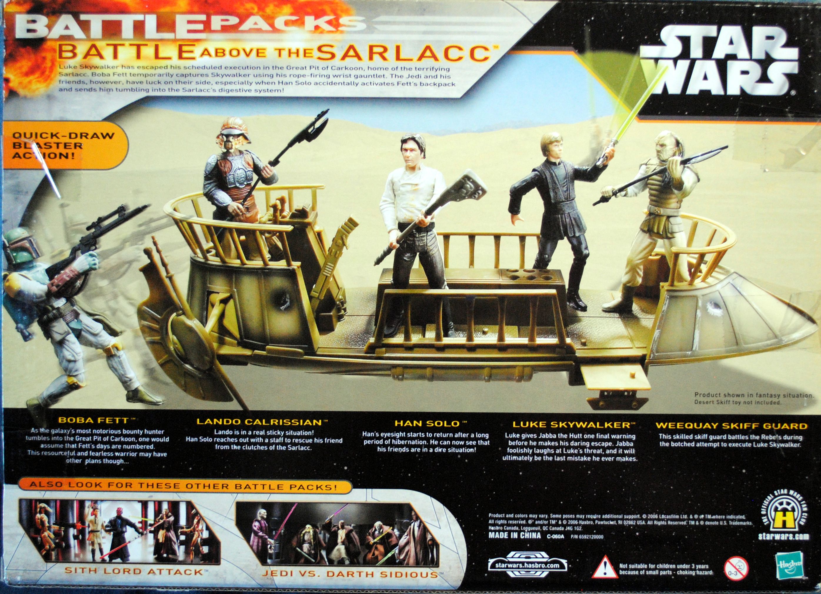 Star Wars Battle Packs: Battle over The Sarlacc Pit - Hasbro (Star Wars Episode VI Return Of The Jedi) action figure collectible [Barcode 0653569171911] - Main Image 2