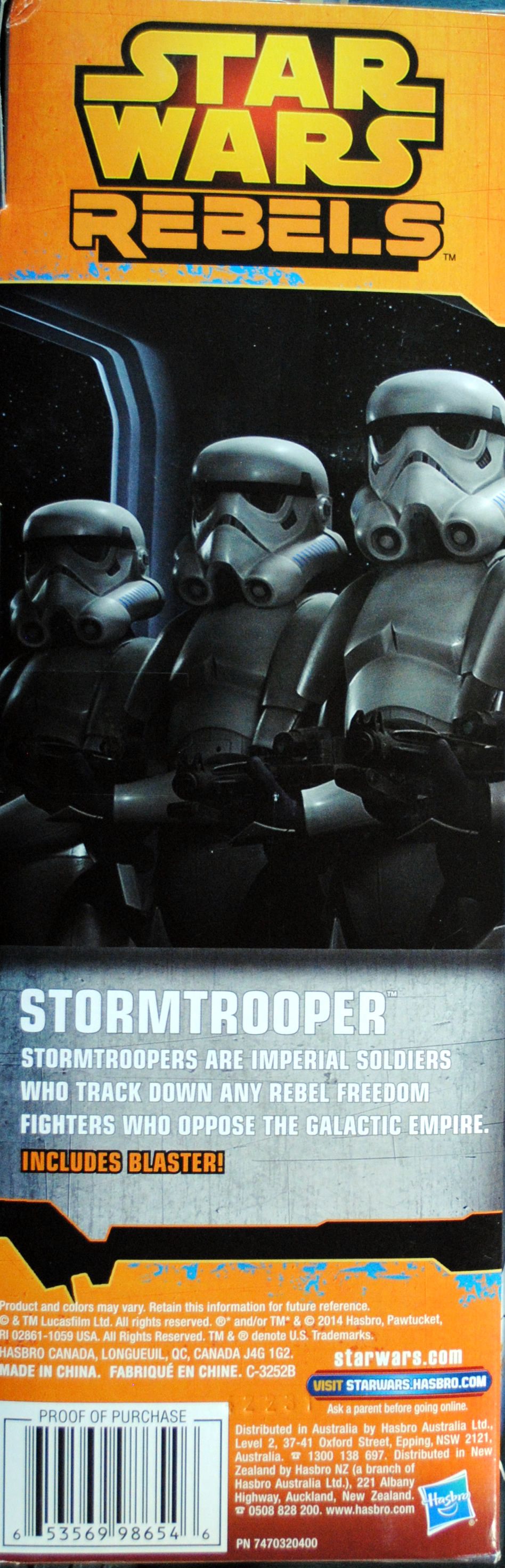 Rebels Figure 12 inch Storntrooper Star Wars SWR - Hasbro (Star Wars Rebels Animated Series) action figure collectible [Barcode 0653569986546] - Main Image 2