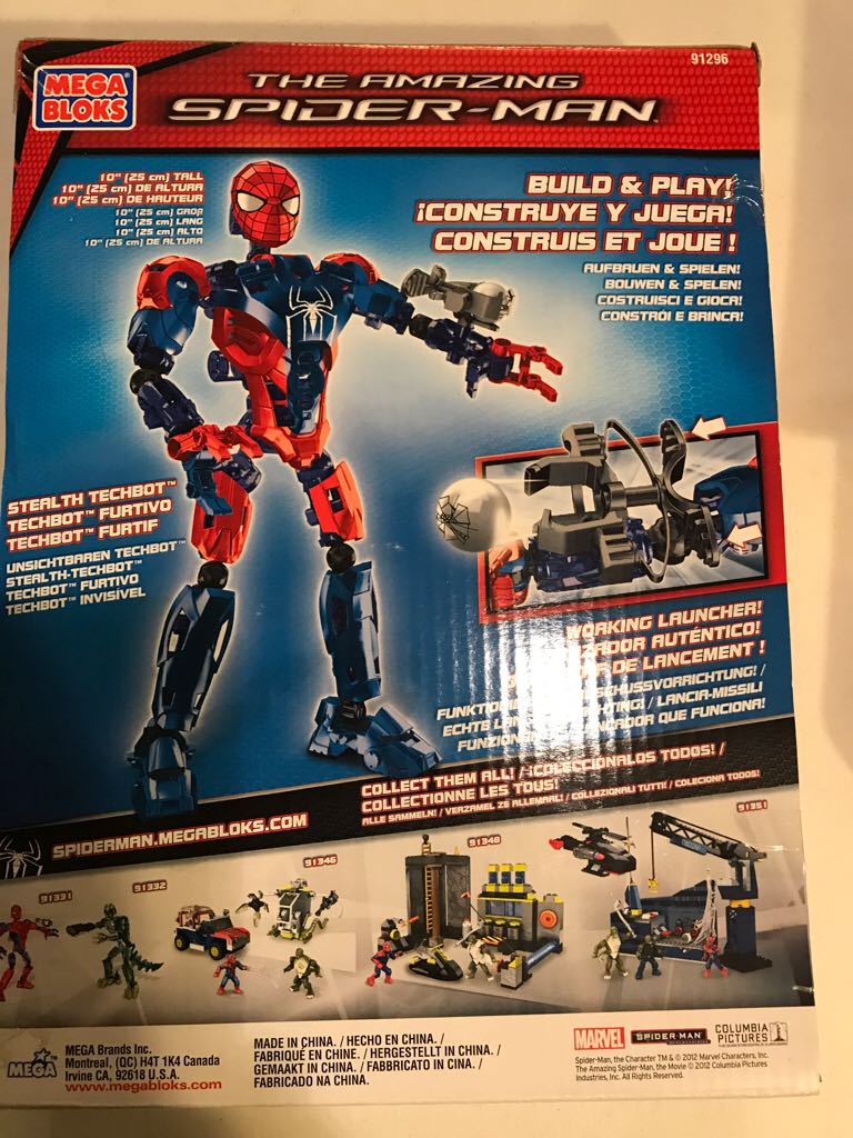 Mega Bloks Spiderman Build And Play 12”  action figure collectible [Barcode 065541912960] - Main Image 2