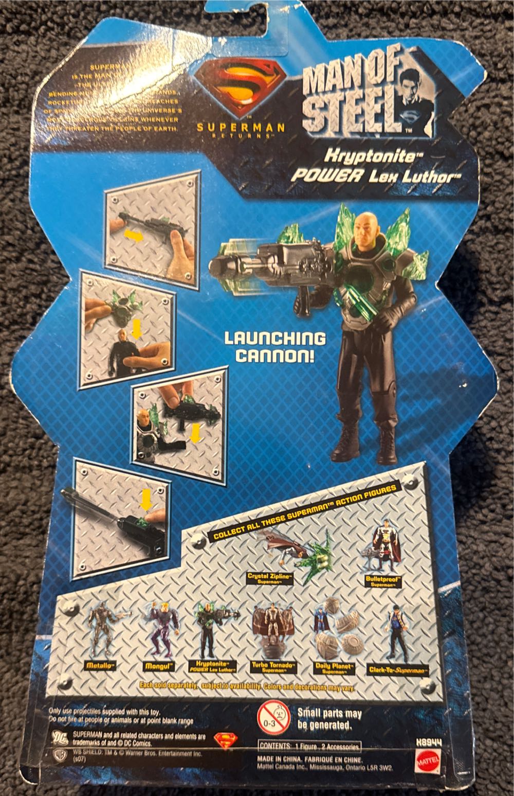 Superman Returns - Kryptonite Power Lex Luthor - Mattle (Superman Returns) action figure collectible [Barcode 027084452693] - Main Image 2