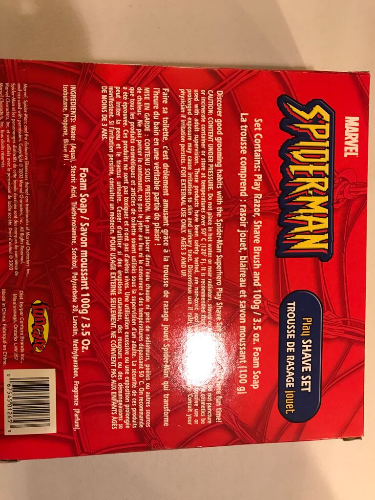 Spiderman Play Shave Set  action figure collectible [Barcode 067545012653] - Main Image 2