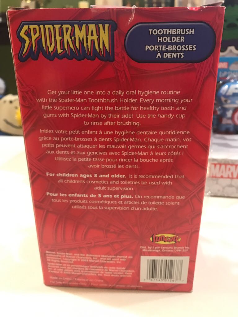 Spiderman Toothbrush Holder Bathroom Set Ceramic  action figure collectible [Barcode 067545012677] - Main Image 2