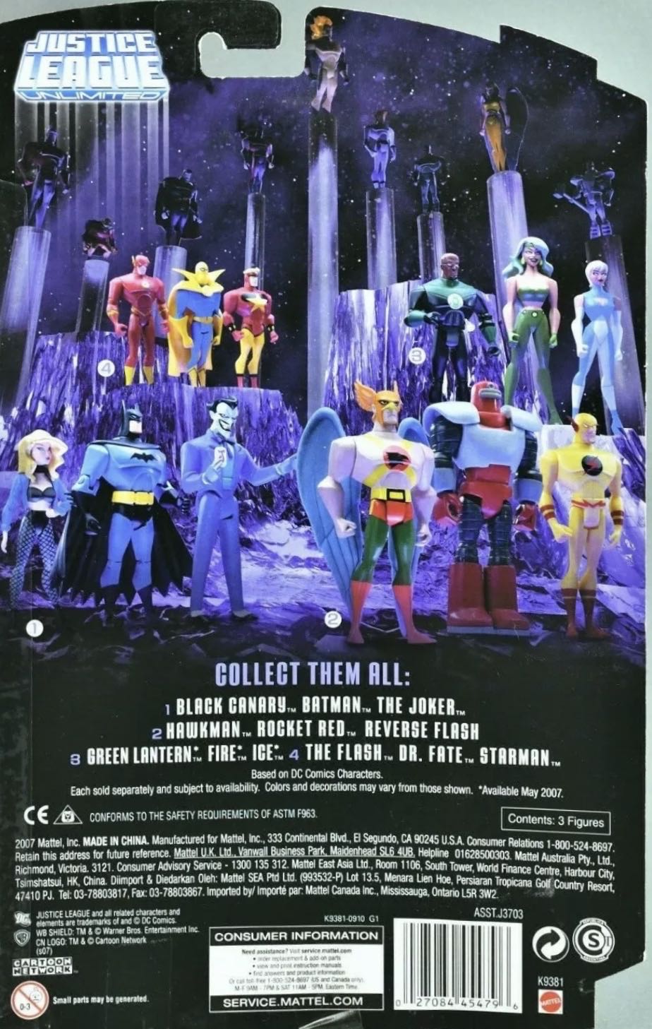 Black Canary, The Joker, Batman - Mattel (Justice League Unlimited) action figure collectible [Barcode 027084454796] - Main Image 2