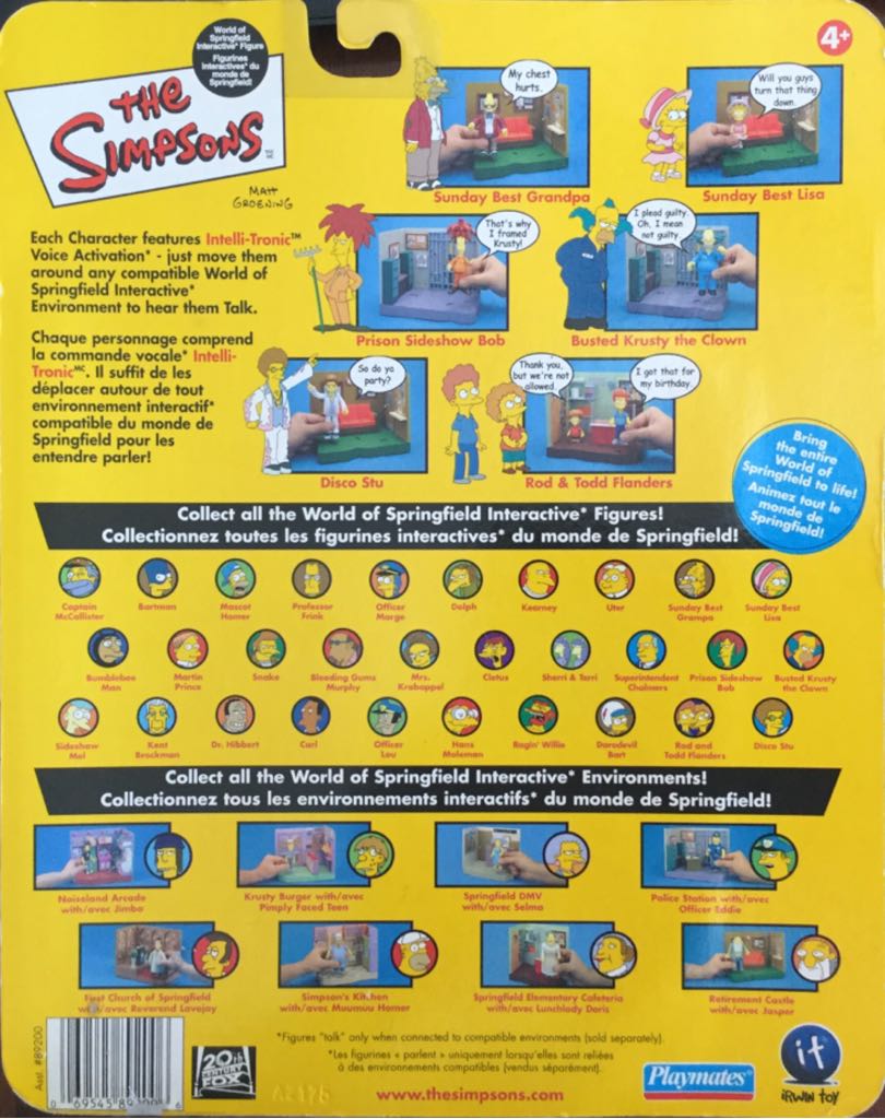 Abraham Simpson - Playmates Toys-Irwin Toy (The Simpsons) action figure collectible [Barcode 069545892006] - Main Image 2