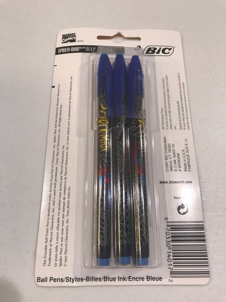 Bic Spiderman Pens  action figure collectible [Barcode 070330140172] - Main Image 2