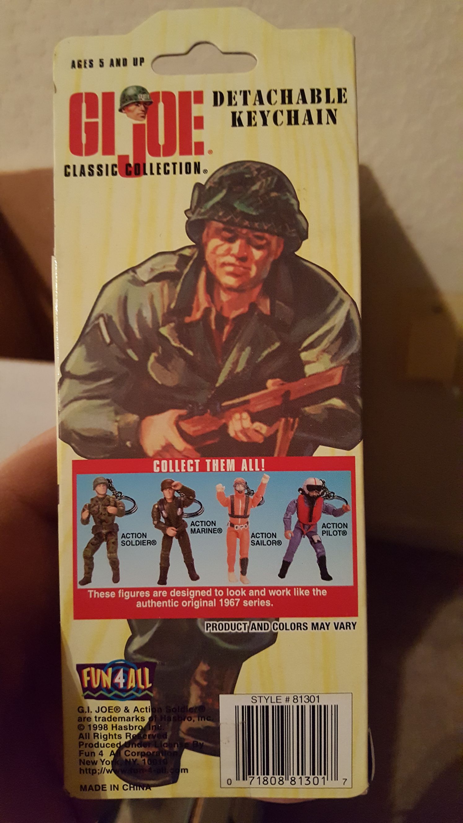 G.I. Joe: Action Soldier keychain - Fun 4 All Corp. action figure collectible [Barcode 071808813017] - Main Image 2