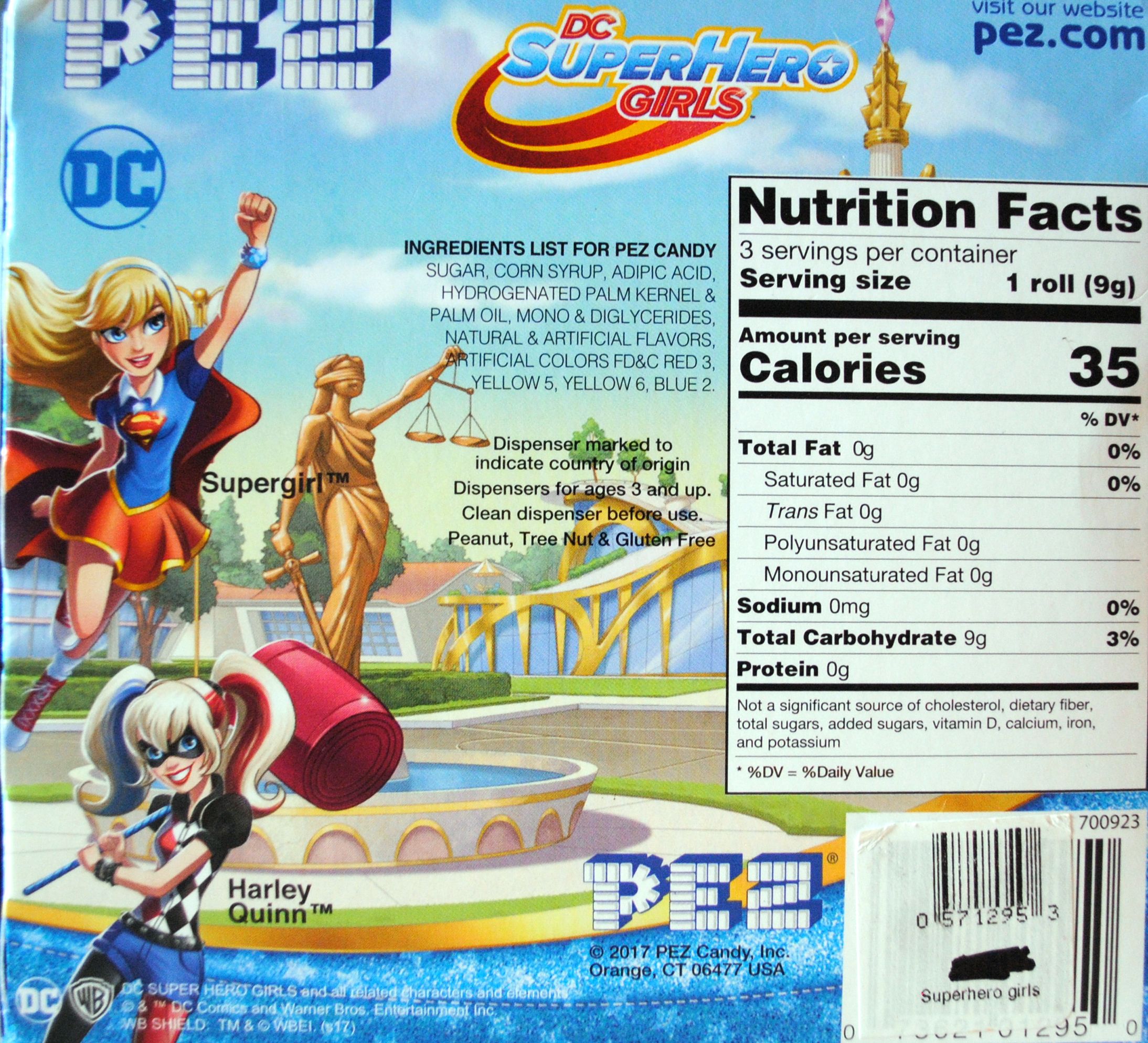 Sonic Series (Silver) - PEZ Candy Company (DC Super Hero Girls Quad) action figure collectible [Barcode 073621012950] - Main Image 2