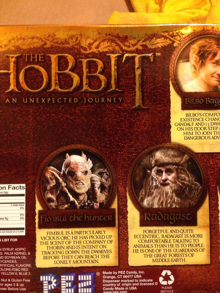 Hobbit An Unexpected Journey Pez Dispensers - PEZ (Fantasy) action figure collectible [Barcode 073621088344] - Main Image 2