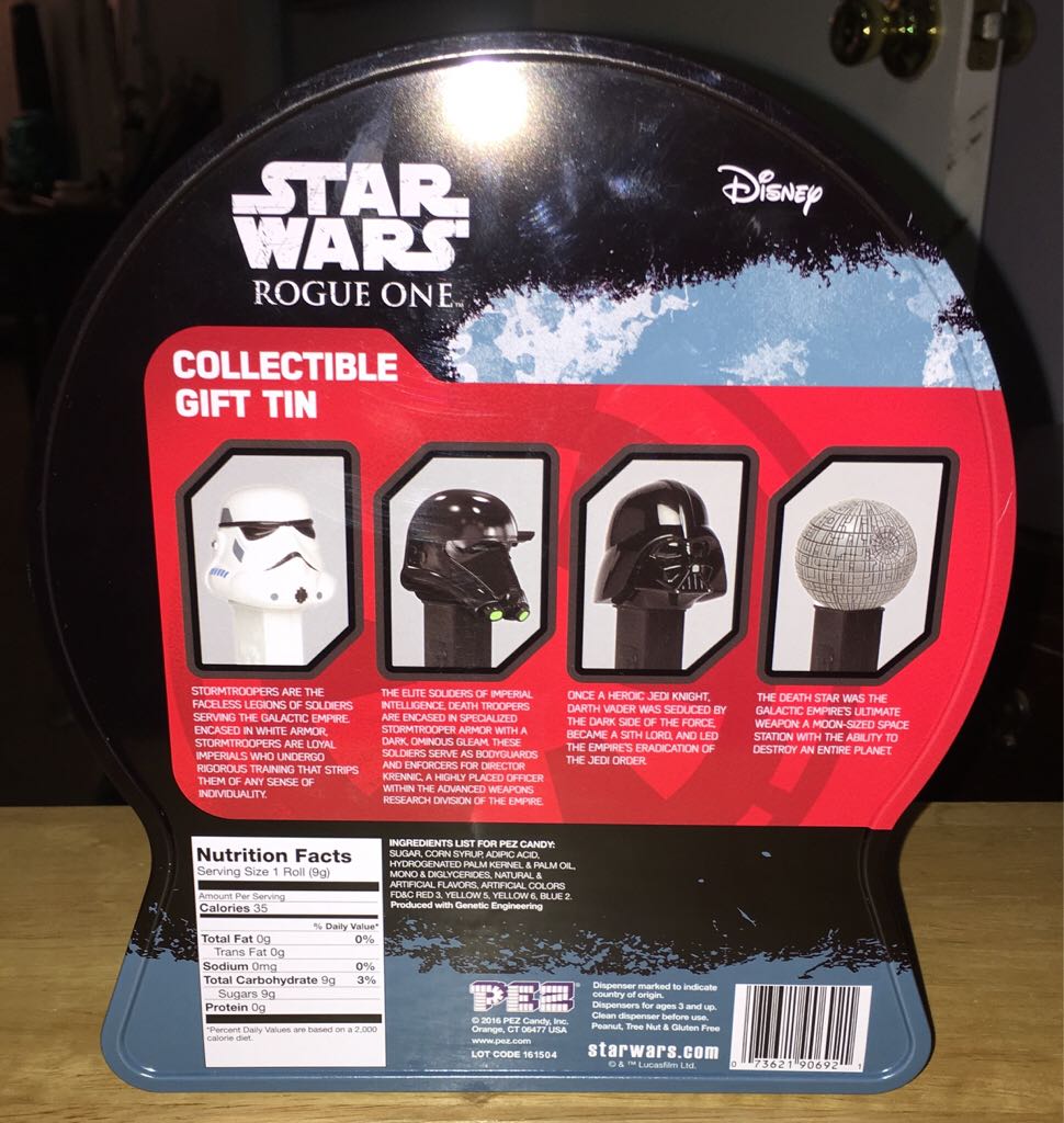 Star Wars: Rogue One Collectible PEZ Tin - PEZ Candy Inc (Space/Sc-Fi) action figure collectible [Barcode 073621906921] - Main Image 2